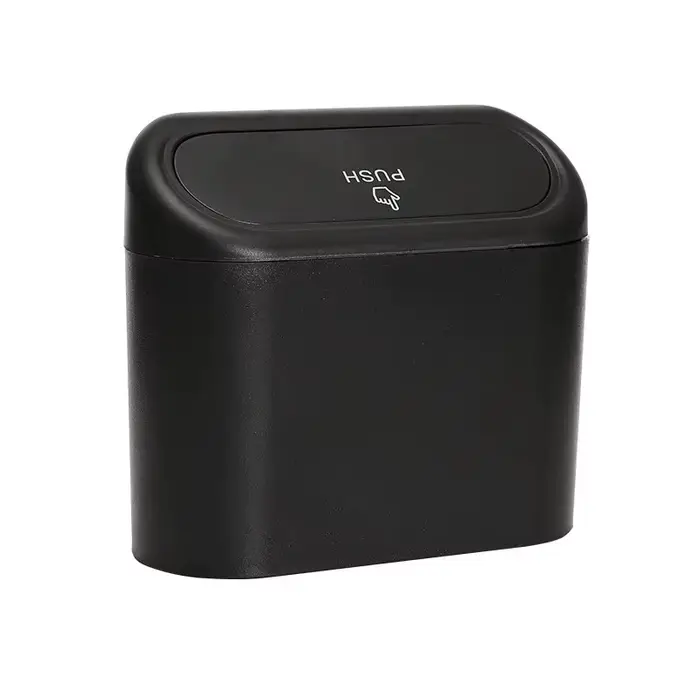 Poubelle montée sur voiture, poubelle de rangement latérale avec couvercle, Mini sac de rangement, b