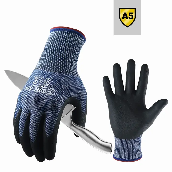 Gants résistants aux coupures de niveau 5