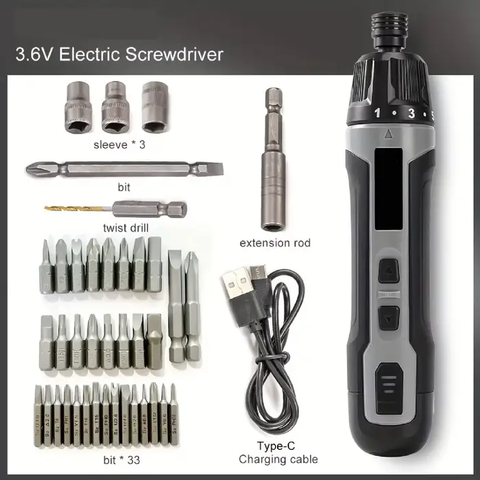 Tournevis électrique, pilote d'alimentation sans fil 360 tr/min