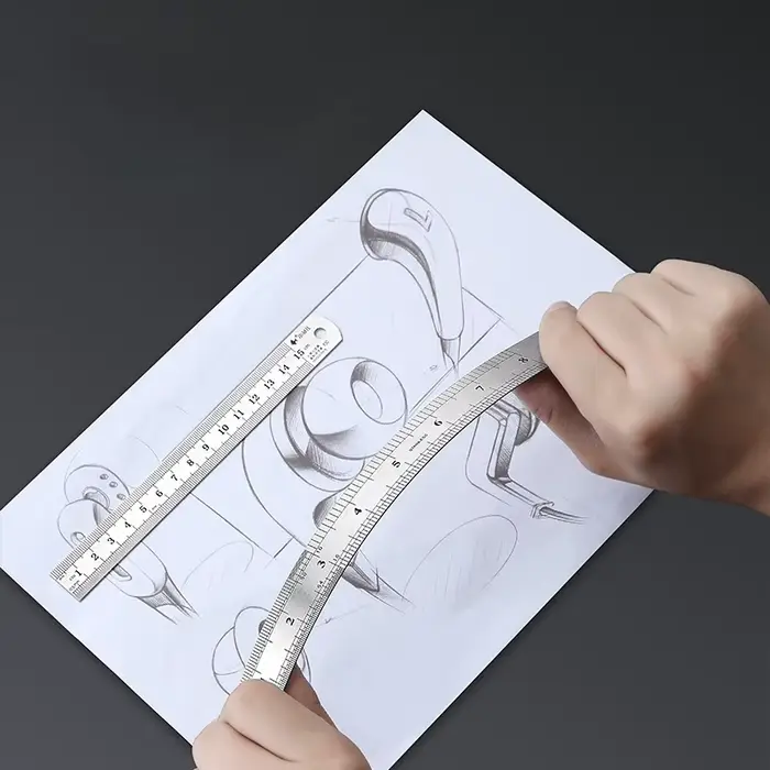 Règle droite en métal en acier inoxydable