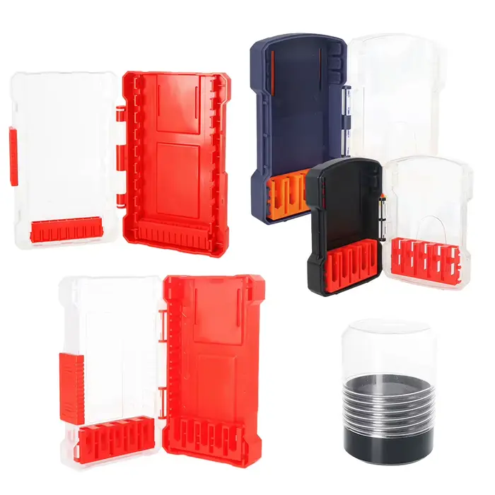 Boîte de rangement pour forets en plastique dur