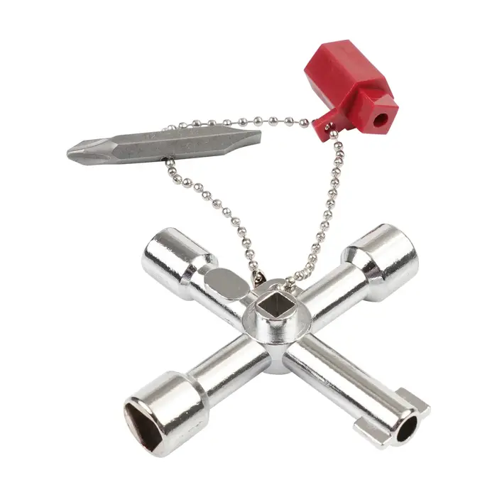 4 Voies Croix Triangle Clé Clé Universel Électrique Cabinet Clés Utilitaire Clé Fit pour Robinet