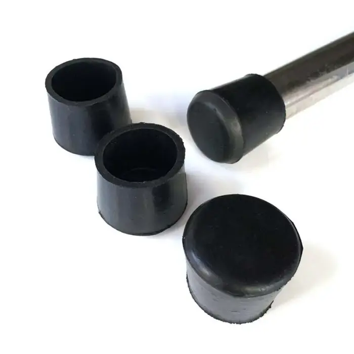 Carré/rond noir en caoutchouc chaise Table pieds meubles bâton tuyau Tube insérer bouchon bonde fin 