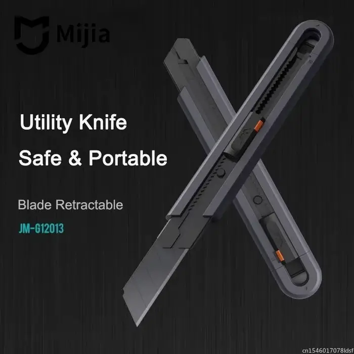 Couteau utilitaire extensible Mijia Jimihome 0,79 pouce, coupe-papier, lames en acier au carbone, co