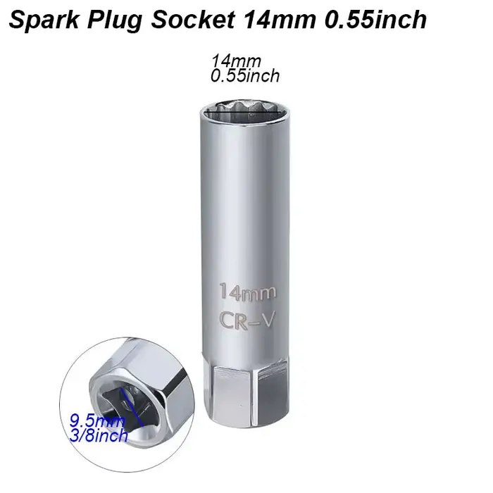 Clé à douille pour bougies d'allumage, adaptateur 14-16 mm, kit d'installation, de remplacement et d