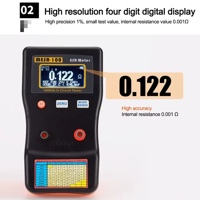 Multimètre MESR-100 ESR puzzles itance Ohm mètre professionnel mesure interne 02/10/2018
