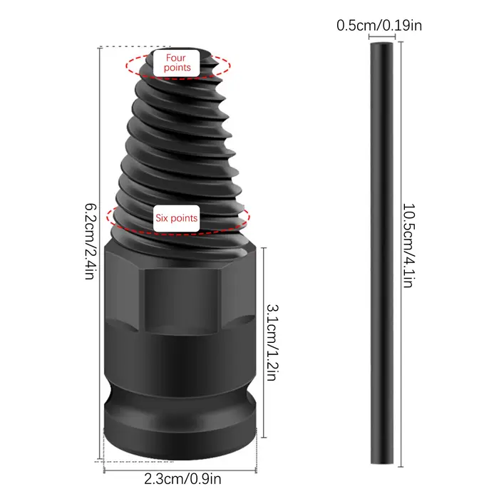 Extracteur de tuyau cassé 1/2 '' 3/4 '' Double-tête robinet vannes
