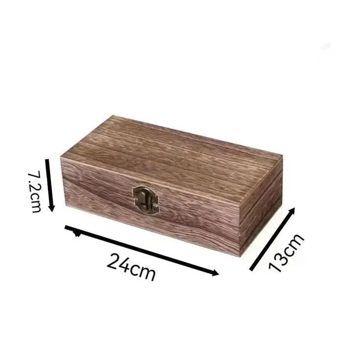 Boîte de rangement rectangulaire en bois