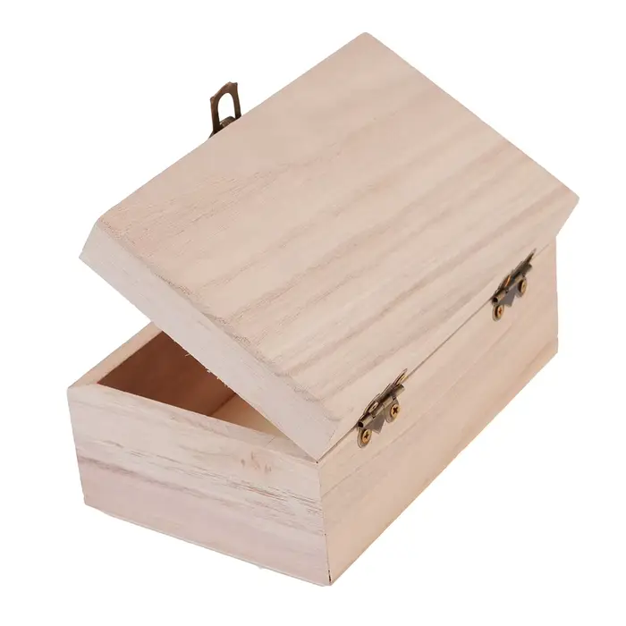 Boîte de rangement en bois avec couvercle