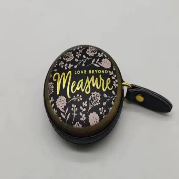 Mini ruban à mesurer en cuir PU Vintage rétractable