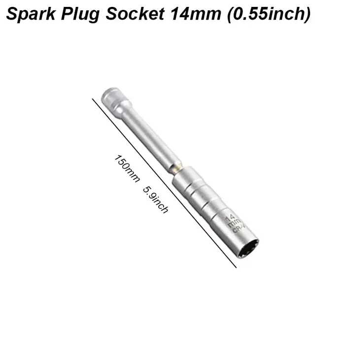 Adaptateur de clé à douille de bougie d'allumage magnétique, Extension longue pivotante, Kit de répa