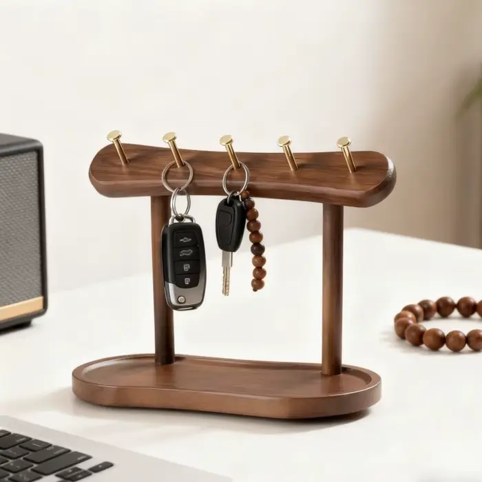 Support de rangement pour clés en bois
