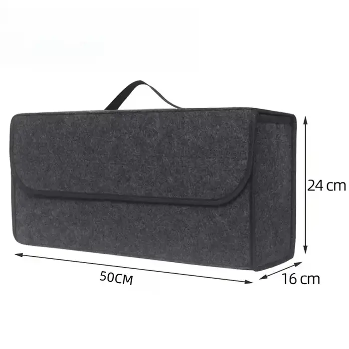 Organisateur de coffre de voiture en feutre, grande boîte de rangement antidérapante, accessoires, s