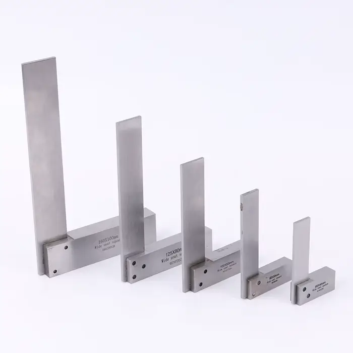 Règle d'angle en forme de L en acier au carbone de haute précision - 90 ° Outil de mesure à angle droit pour le travail