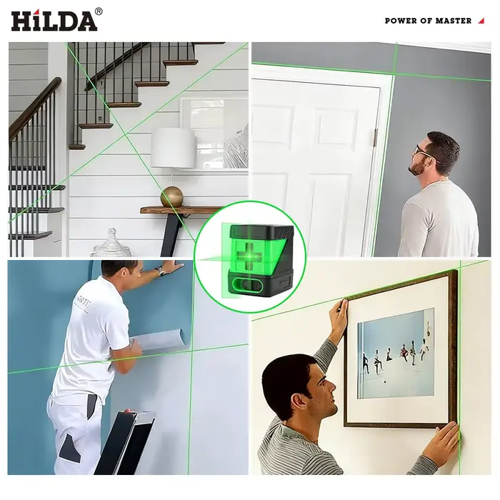 HILDA 2 lignes niveau Laser auto-nivelant faisceaux verts