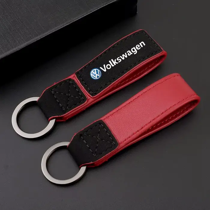 Porte-clés en cuir suédé pour homme et femme