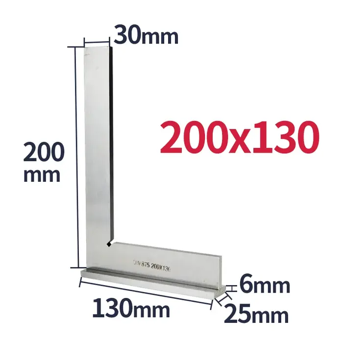 Règle d'angle carré à bord plat de 90 degrés