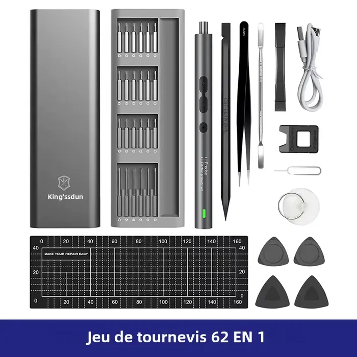 Jeu de tournevis électriques de précision 62/6 en 1