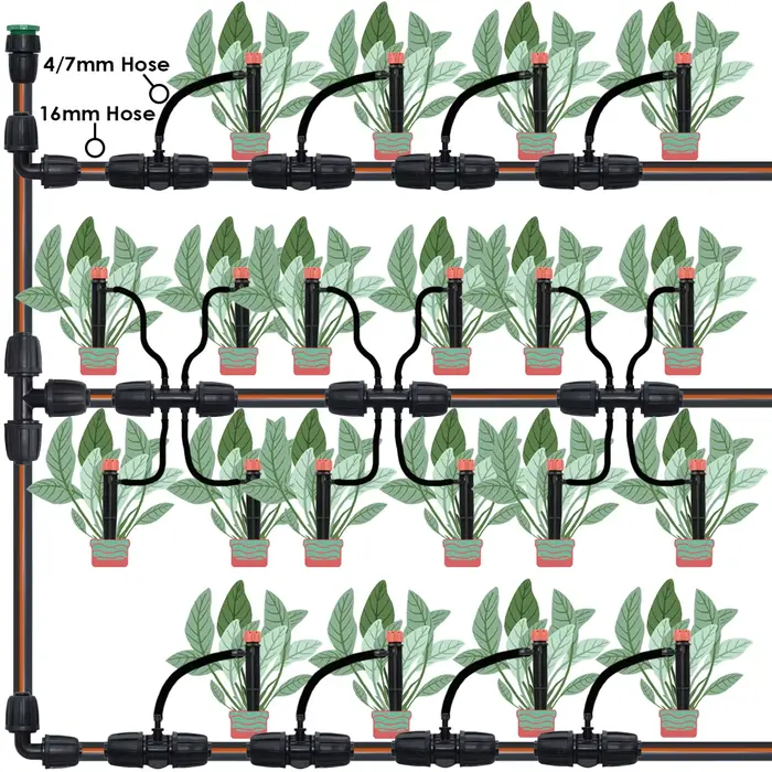 KESLA-Connecteur de tuyau en T avec verrouillage fileté, adaptateur d'eau d'irrigation de jardin ver