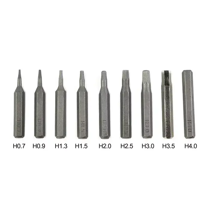 1 pièce Embout de tournevis hexagonal 4mm, embouts de tournevis électrique H0.7 H0.9 H1.3 H1.5 H2 H2