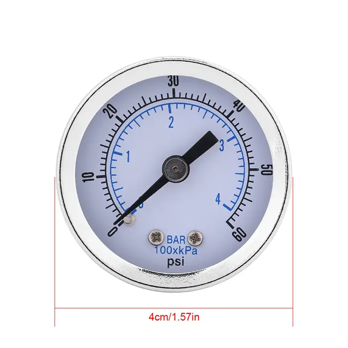 Manomètre de pression d'air 0-60psi 0-4bar 1/8NPT