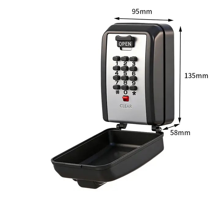 Boîte à clés personnalisable avec serrure à combinaison à 12 chiffres