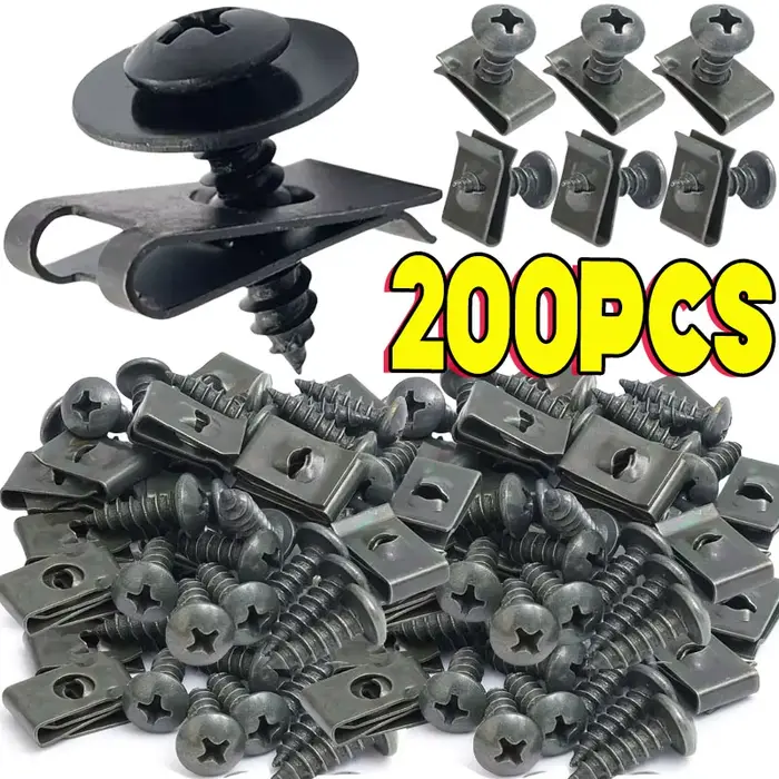 Jeu de Clips à vis métalliques pour voiture