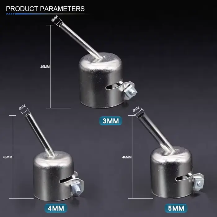 Buse d'air chaud 850, buse de soudage à Angle incurvé de 45 degrés pour Station de retouche à Air ch