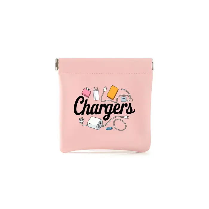 Pochette de rangement compacte en PU avec ouverture métallique