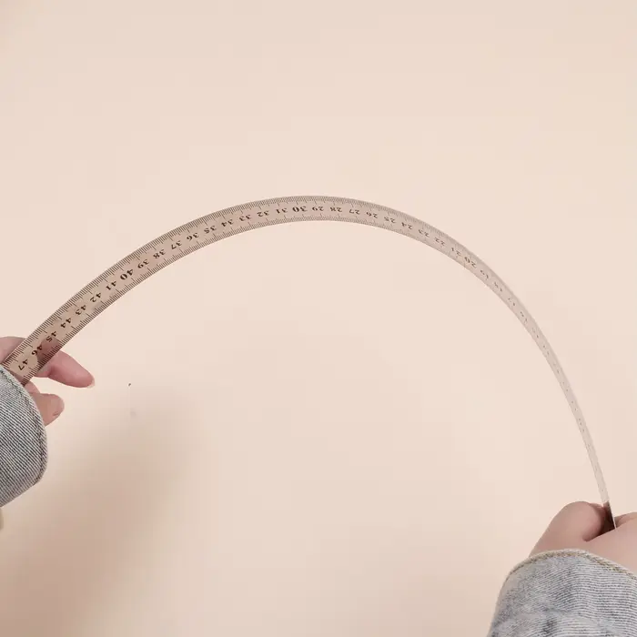 Règle droite en acier inoxydable de 15-50cm
