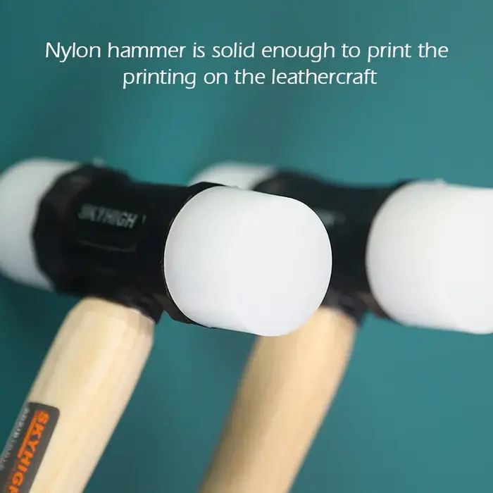 WUTA-Marteau de maillet à tête en nylon pour artisanat du cuir, outil de poinçonnage du cuir fait à 