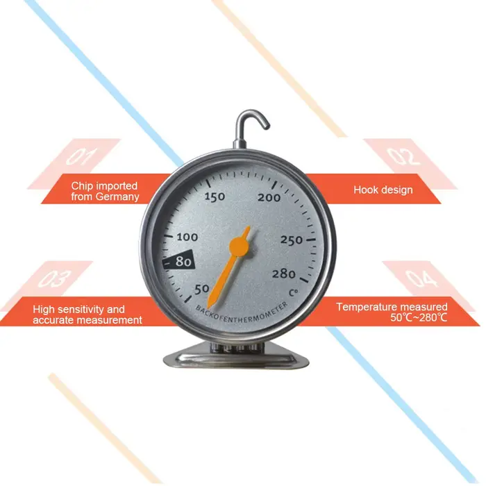 Thermomètre de four en acier inoxydable