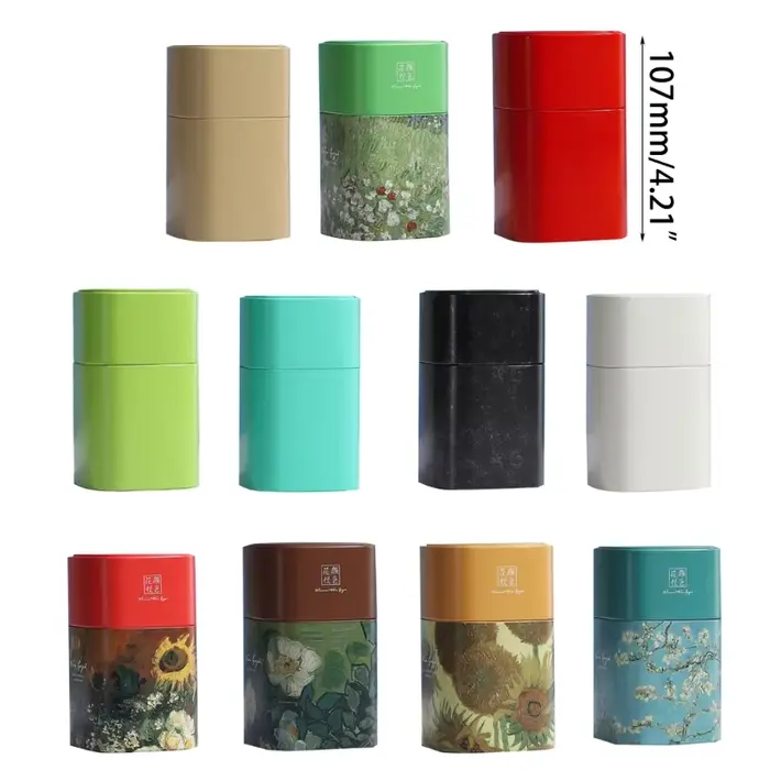 Pot à thé élégant, boîte à thé en métal pour le stockage du thé en vrac