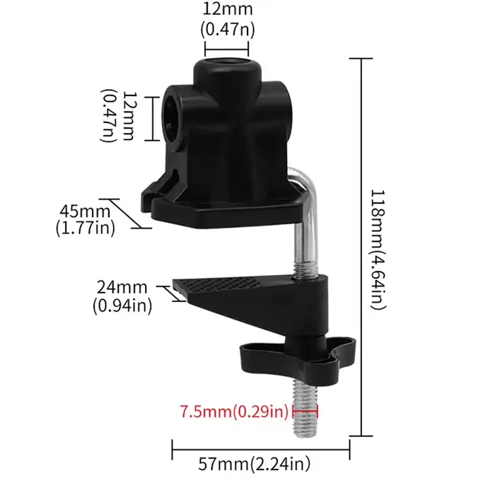 Pince de support en porte-à-faux, support universel antidérapant, 7 formes, boucle cheval, Clip en m