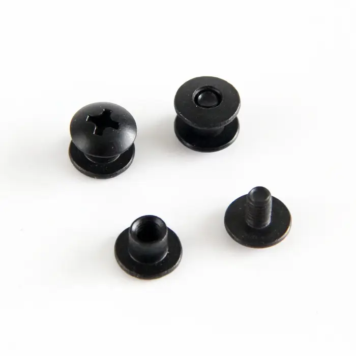 Kit de vis à tête transversale pour vis Chicago, 100 pièces, en acier noir, pour bricolage, gaine de
