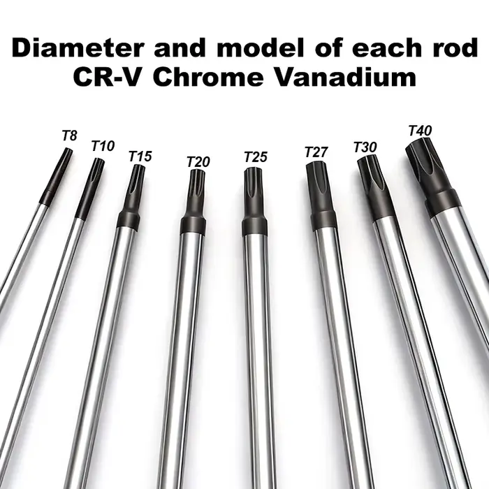 Jeu de tournevis Torx magnétiques T8-T40