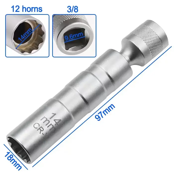Clé à manchon universelle pour bougie d'allumage