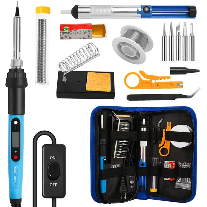 Kit de fer à souder pour électronique 80W LCD numérique température réglable outils de réparation de soudage avec