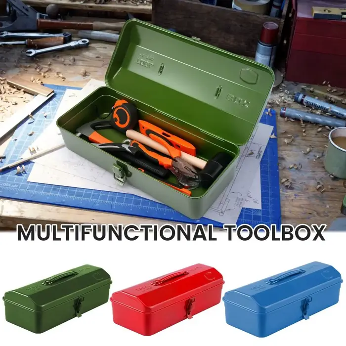 Grande boîte à outils en métal de rangement intégrée