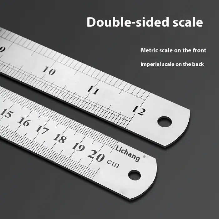 Règle en métal de 15 cm/20 cm/30 cm/40 cm/50/60 cm