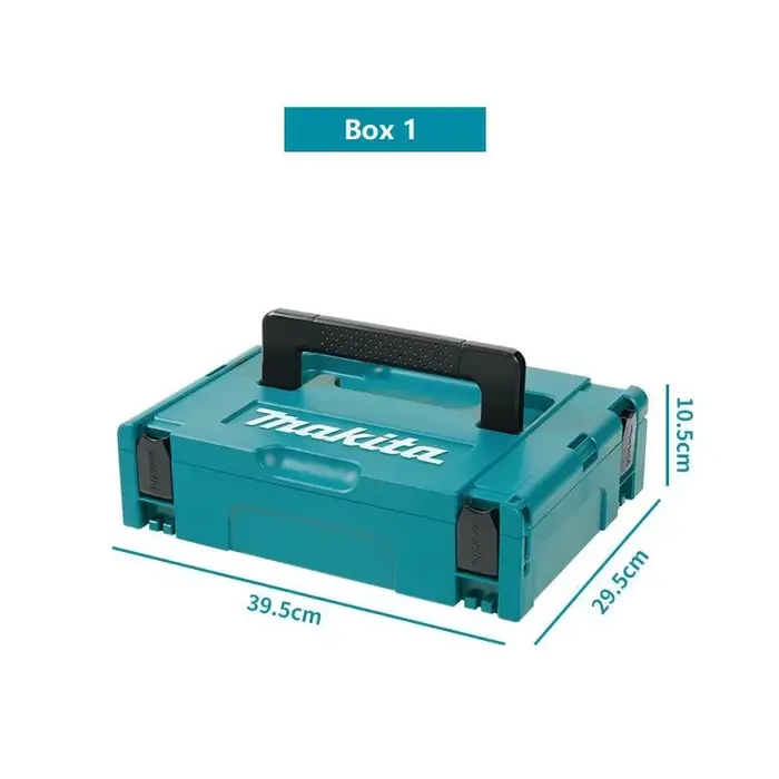 Makita MAKPAC – boîtier en plastique combiné, perceuse électrique multicouche, boîte de rangement d'