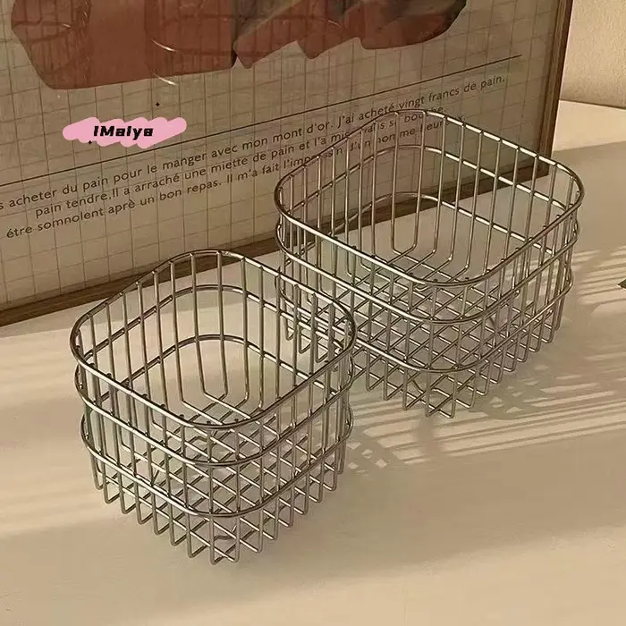 Panier de rangement de bureau en métal