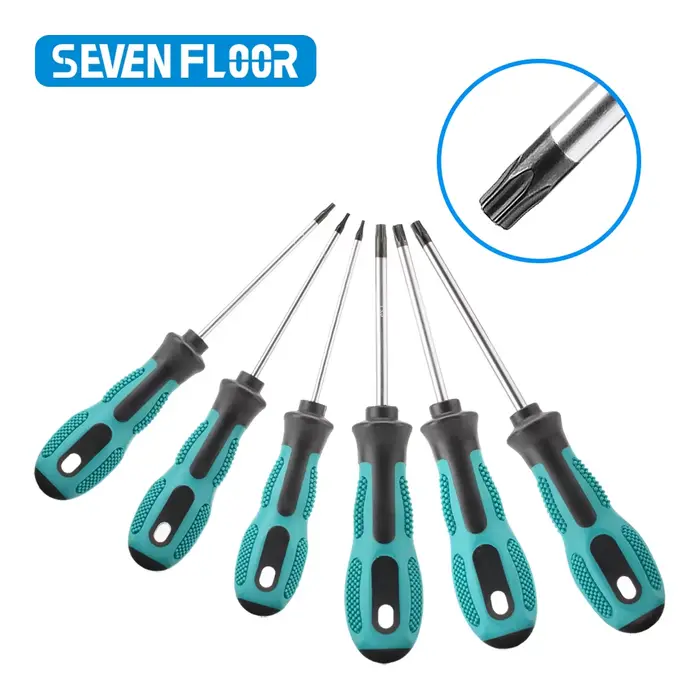 Jeu de tournevis Torx magnétiques de précision 1 pièce T5 T6 T7 T8 T9 T10 T15 T20 T25 T27 T30 Outil manuel d'entretien pour contrôleur de sécurité