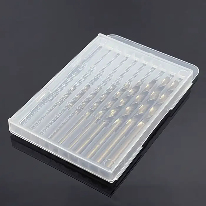 Boîte d'emballage d'accessoires pour outils pour perceuse hélicoïdale en plastique