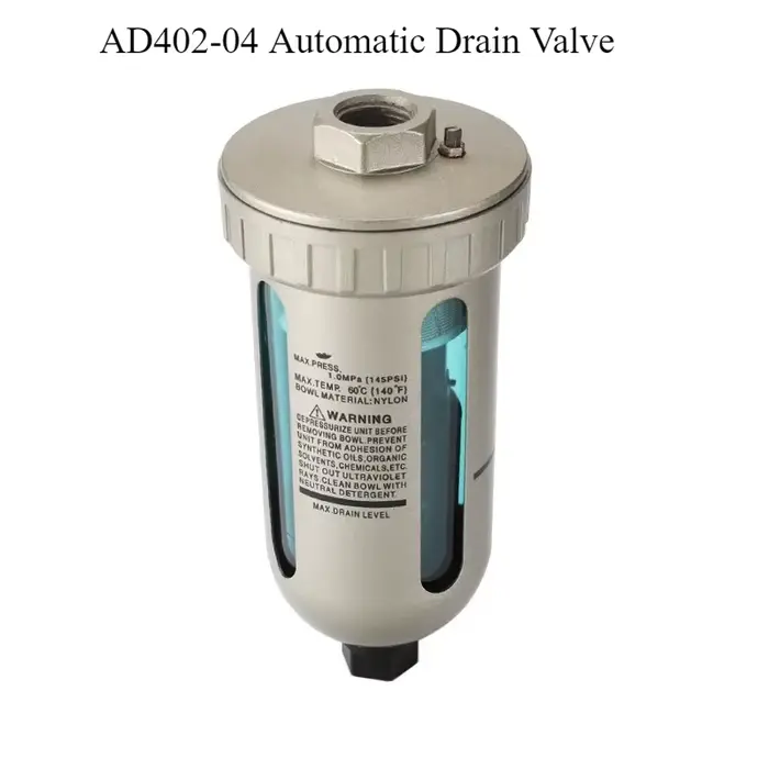 D402-04 Vanne de vidange automatique 1/2" NPT Emptier d'égouttement